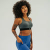 Zip Up Sports Bra - Gray - Senita Athletics